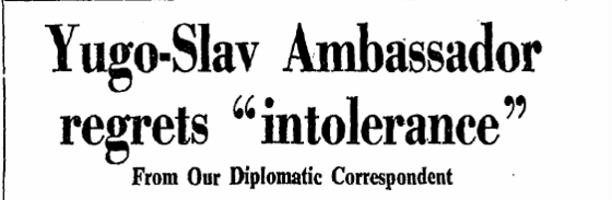 yugoslav headline