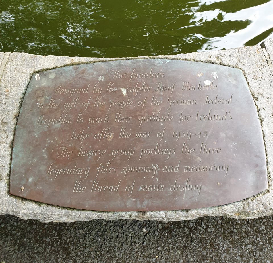 Stephen's Green plaque three fates